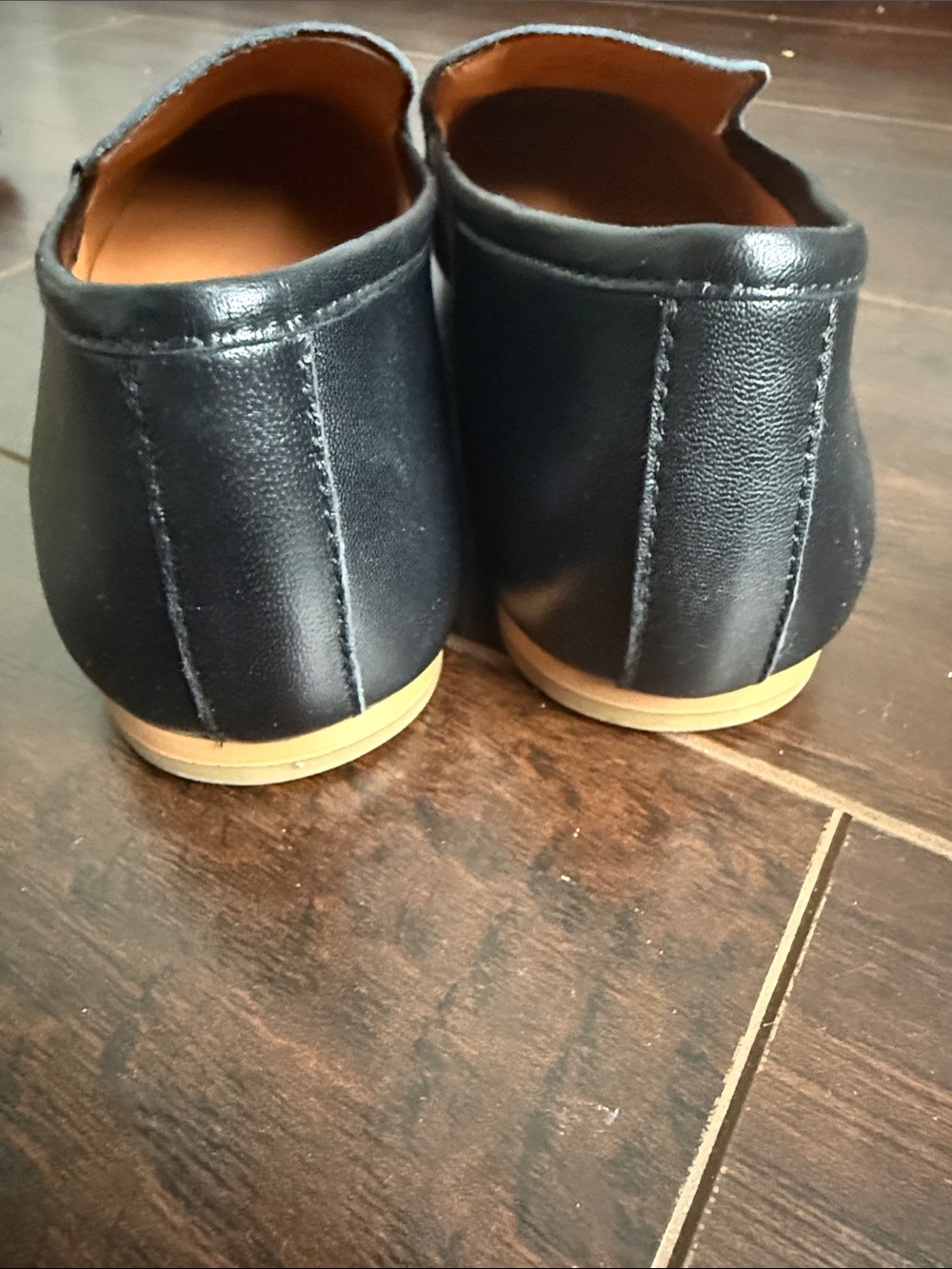 Black Leather women Slip-On Loafers - Picture 6 of 7